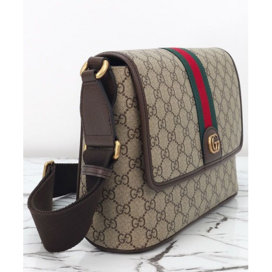Replica Borsa a tracolla Gucci Ophidia media Caffè scuro Riproduzione Fedele Borsa a tracolla Gucci Ophidia media Caffè scuro imitazioni