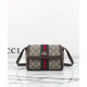Riproduzione Fedele Dettagli perfetti Borsa a tracolla Gucci Ophidia mini 838481 Caffè scuro imitazioni