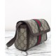 Riproduzione Fedele Dettagli perfetti Borsa a tracolla Gucci Ophidia mini 838481 Caffè scuro imitazioni