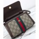 Riproduzione Fedele Dettagli perfetti Borsa a tracolla Gucci Ophidia mini 838481 Caffè scuro imitazioni