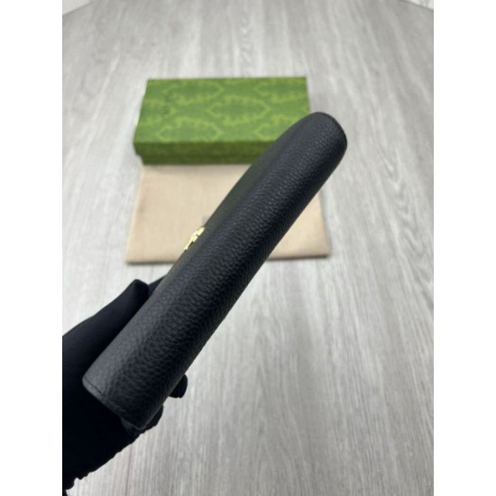 Replica Portafoglio continentale Gucci GG Marmont bicolore 456116 Nero
