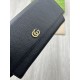 Replica Portafoglio continentale Gucci GG Marmont bicolore 456116 Nero