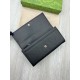 Replica Portafoglio continentale Gucci GG Marmont bicolore 456116 Nero
