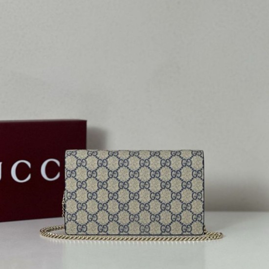 Replica Portafoglio Gucci GG Marmont con catena 497985 Nero Imitazioni Replica Portafoglio Gucci GG Marmont con catena 497985 Nero