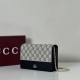 Replica Portafoglio Gucci GG Marmont con catena 497985 Nero Imitazioni Replica Portafoglio Gucci GG Marmont con catena 497985 Nero