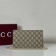 Replica Borsa imitazione Portafoglio Gucci GG Marmont con catena 497985 Rosso