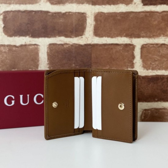 Replica Alta gamma Portafoglio piccolo Gucci GG Emblem 820692 Marrone Imitazioni Replica Alta gamma Portafoglio piccolo Gucci GG Emblem 820692 Marrone