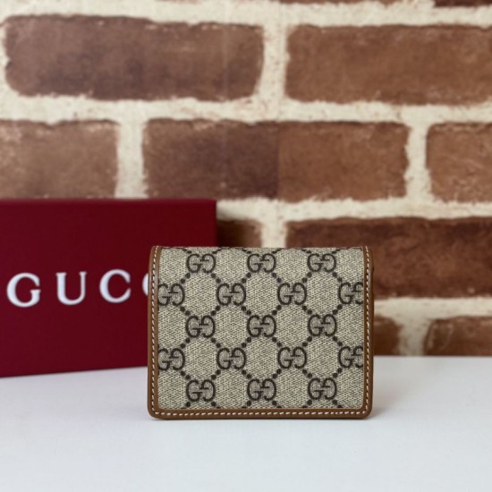 Replica Alta gamma Portafoglio piccolo Gucci GG Emblem 820692 Marrone Imitazioni Replica Alta gamma Portafoglio piccolo Gucci GG Emblem 820692 Marrone
