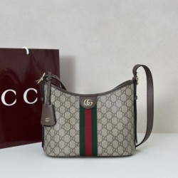 Replica Borsa a tracolla piccola Gucci Ophidia 836872 Marrone