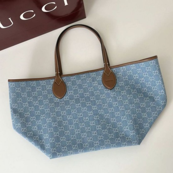Replica Borsa tote grande Gucci Totissima 837190 Blu Imitazioni Replica Borsa tote grande Gucci Totissima 837190 Blu