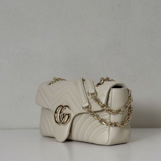Replica Borse  Alta Qualità a spalla media Gucci GG Marmont 837267 Beige