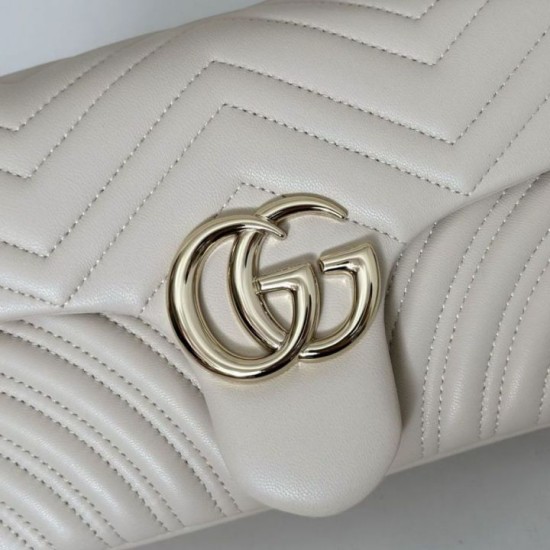 Replica Borse  Alta Qualità a spalla media Gucci GG Marmont 837267 Beige
