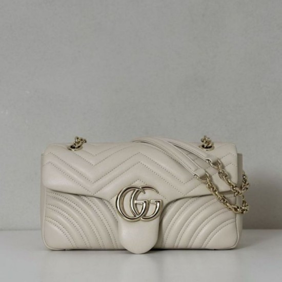 Replica Borse  Alta Qualità a spalla media Gucci GG Marmont 837267 Beige