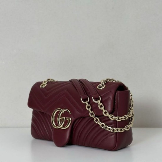 Replica Borsa a spalla media Gucci GG Marmont 837267 Rosso Imitazioni Replica Borsa a spalla media Gucci GG Marmont 837267 Rosso