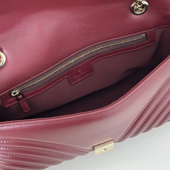 Replica Borsa a spalla media Gucci GG Marmont 837267 Rosso Imitazioni Replica Borsa a spalla media Gucci GG Marmont 837267 Rosso