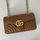 Replica Borsa a spalla media Gucci GG Marmont 837267 Marrone Imitazioni Replica Borsa a spalla media Gucci GG Marmont 837267 Marrone