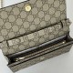 Replica Borsa Dettagli perfetti Emblema Gucci GG Portafoglio con catena 838151 Marrone Imitazioni Replica Borsa Dettagli perfetti Emblema Gucci GG Portafoglio con catena 838151 Marrone