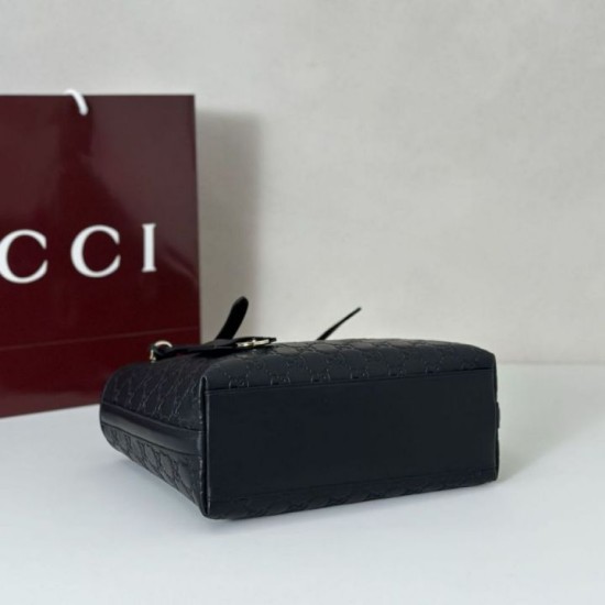 Replica Borsa tote media Gucci GG Emblem 847456 Nera Imitazioni Replica Borsa tote media Gucci GG Emblem 847456 Nera