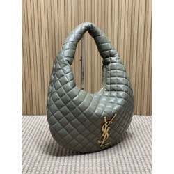 Borsa hobo Icare YSL Saint Laurent in nappa grigio/verde Borsa hobo Icare YSL Saint Laurent in nappa grigio/verde