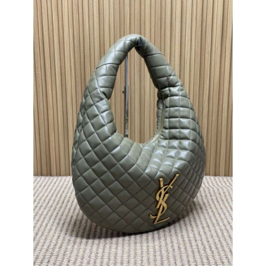 Replica Borsa hobo Icare YSL Saint Laurent in nappa grigio/verde Imitazioni Replica Borsa hobo Icare YSL Saint Laurent in nappa grigio/verde