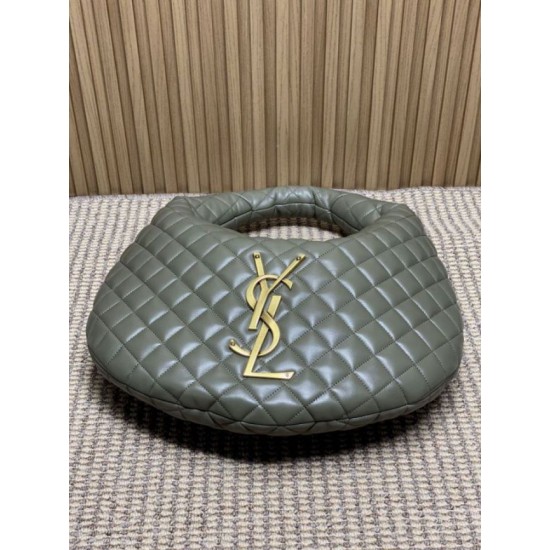 Replica Borsa hobo Icare YSL Saint Laurent in nappa grigio/verde Imitazioni Replica Borsa hobo Icare YSL Saint Laurent in nappa grigio/verde