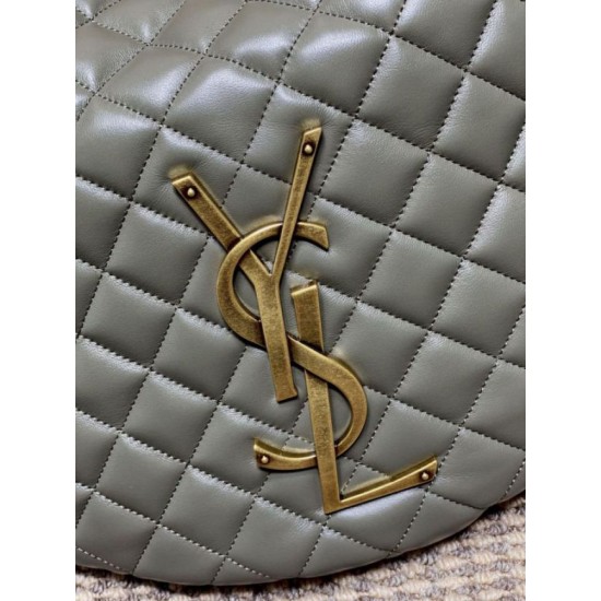 Replica Borsa hobo Icare YSL Saint Laurent in nappa grigio/verde Imitazioni Replica Borsa hobo Icare YSL Saint Laurent in nappa grigio/verde