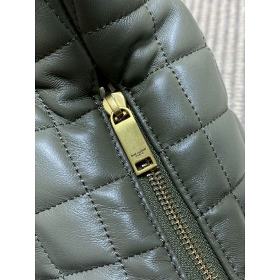 Replica Borsa hobo Icare YSL Saint Laurent in nappa grigio/verde Imitazioni Replica Borsa hobo Icare YSL Saint Laurent in nappa grigio/verde