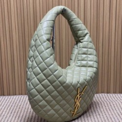 Replica Borsa hobo Icare YSL Saint Laurent in nappa verde