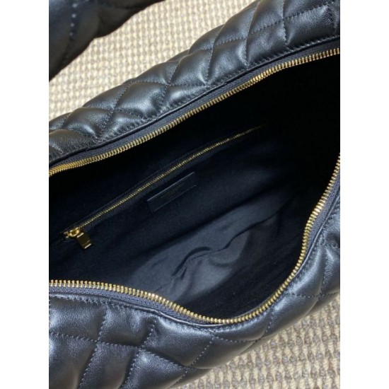Replica borse griffate hobo Icare YSL Saint Laurent in nappa nera Imitazioni Replica borse griffate hobo Icare YSL Saint Laurent in nappa nera