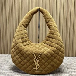 Replica Borsa hobo Icare YSL Saint Laurent in camoscio giallo