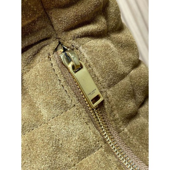 Replica Borsa hobo Icare YSL Saint Laurent in camoscio giallo