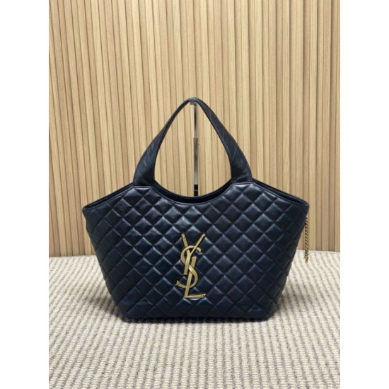 Replica Borsa 1:1 tote media Icare classico YSL Saint Laurent nera Imitazioni Replica Borsa 1:1 tote media Icare classico YSL Saint Laurent nera