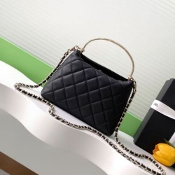 Replica Borsa 1:1 Chanel 25S Edizione Limitata Vanity Case con Manico Superiore AP4591 Nero Imitazioni Replica Borsa 1:1 Chanel 25S Edizione Limitata Vanity Case con Manico Superiore AP4591 Nero