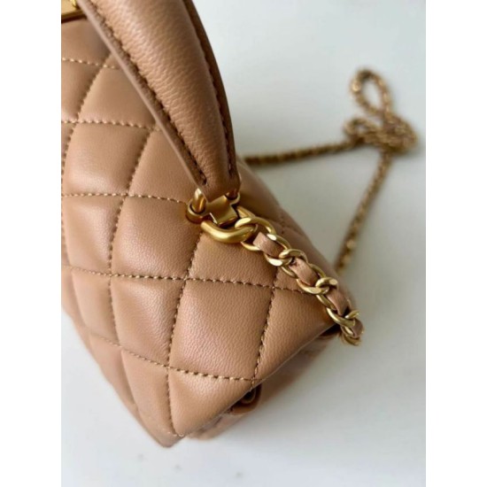 Replica Borse  Chanel 25SS Mini Flap Vintage con Manico Superiore AS2431 Albicocca