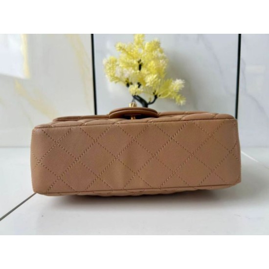 Replica Borse  Chanel 25SS Mini Flap Vintage con Manico Superiore AS2431 Albicocca