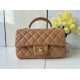 Replica Borse  Chanel 25SS Mini Flap Vintage con Manico Superiore AS2431 Albicocca