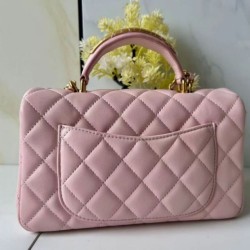 Replica Borsa Chanel 25SS Mini Flap Vintage con Manico Superiore AS2431 Rosa Imitazioni Replica Borsa Chanel 25SS Mini Flap Vintage con Manico Superiore AS2431 Rosa