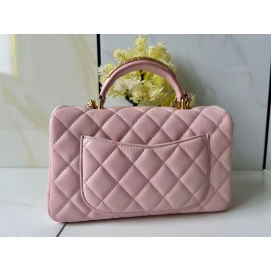 Replica Borsa Chanel 25SS Mini Flap Vintage con Manico Superiore AS2431 Rosa Imitazioni Replica Borsa Chanel 25SS Mini Flap Vintage con Manico Superiore AS2431 Rosa