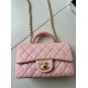 Replica Borsa Chanel 25SS Mini Flap Vintage con Manico Superiore AS2431 Rosa Imitazioni Replica Borsa Chanel 25SS Mini Flap Vintage con Manico Superiore AS2431 Rosa