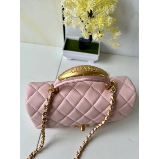 Replica Borsa Chanel 25SS Mini Flap Vintage con Manico Superiore AS2431 Rosa Imitazioni Replica Borsa Chanel 25SS Mini Flap Vintage con Manico Superiore AS2431 Rosa