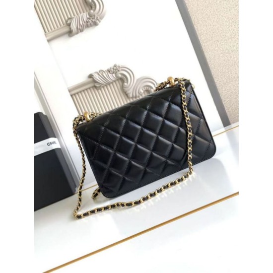Replica Perfetta Chanel 25A Mini/Piccola Flap con Catena Dorata AS2649 AS2615 Nero Imitazioni Replica Perfetta Chanel 25A Mini/Piccola Flap con Catena Dorata AS2649 AS2615 Nero