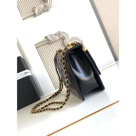 Replica Perfetta Chanel 25A Mini/Piccola Flap con Catena Dorata AS2649 AS2615 Nero Imitazioni Replica Perfetta Chanel 25A Mini/Piccola Flap con Catena Dorata AS2649 AS2615 Nero