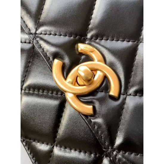 Replica Perfetta Chanel 25A Mini/Piccola Flap con Catena Dorata AS2649 AS2615 Nero Imitazioni Replica Perfetta Chanel 25A Mini/Piccola Flap con Catena Dorata AS2649 AS2615 Nero