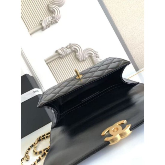 Replica Perfetta Chanel 25A Mini/Piccola Flap con Catena Dorata AS2649 AS2615 Nero Imitazioni Replica Perfetta Chanel 25A Mini/Piccola Flap con Catena Dorata AS2649 AS2615 Nero