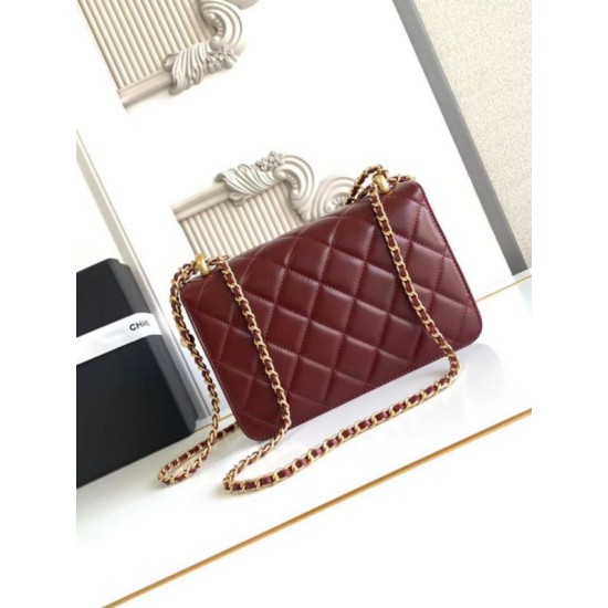 Replica Borsa 1:1 Chanel 25A Mini/Piccola Flap con Catena Dorata AS2649 AS2615 Bordeaux Imitazioni Replica Borsa 1:1 Chanel 25A Mini/Piccola Flap con Catena Dorata AS2649 AS2615 Bordeaux