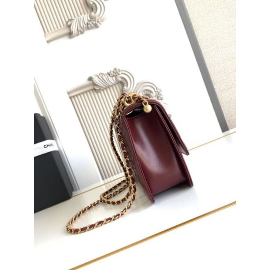 Replica Borsa 1:1 Chanel 25A Mini/Piccola Flap con Catena Dorata AS2649 AS2615 Bordeaux Imitazioni Replica Borsa 1:1 Chanel 25A Mini/Piccola Flap con Catena Dorata AS2649 AS2615 Bordeaux
