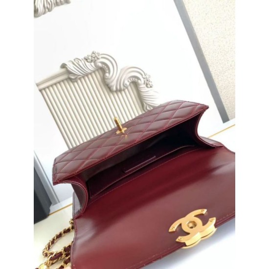 Replica Borsa 1:1 Chanel 25A Mini/Piccola Flap con Catena Dorata AS2649 AS2615 Bordeaux Imitazioni Replica Borsa 1:1 Chanel 25A Mini/Piccola Flap con Catena Dorata AS2649 AS2615 Bordeaux