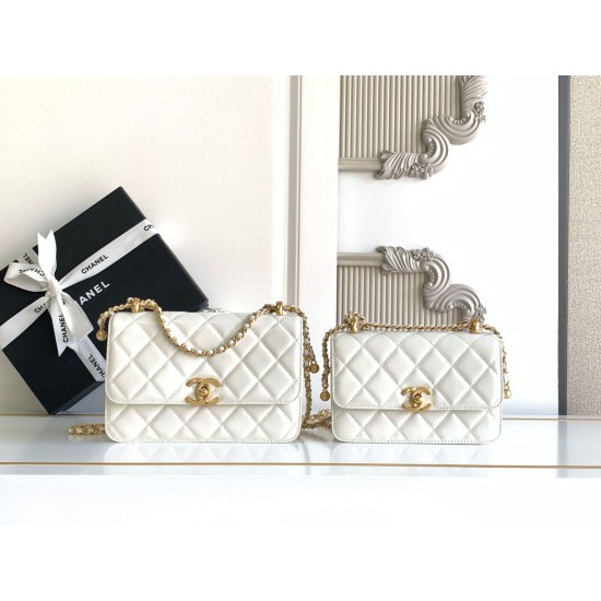 Replica Borsa Chanel 25A Mini/Piccola Flap con Catena Dorata AS2649 AS2615 Bianco Imitazioni Replica Borsa Chanel 25A Mini/Piccola Flap con Catena Dorata AS2649 AS2615 Bianco