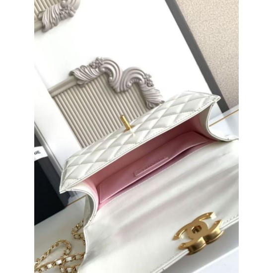 Replica Borsa Chanel 25A Mini/Piccola Flap con Catena Dorata AS2649 AS2615 Bianco Imitazioni Replica Borsa Chanel 25A Mini/Piccola Flap con Catena Dorata AS2649 AS2615 Bianco