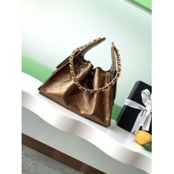 Borsa a secchiello Chanel 25C grande/piccola in pelle di vitello granata AS5311 AS5293 Oro scuro Borsa a secchiello Chanel 25C grande/piccola in pelle di vitello granata AS5311 AS5293 Oro scuro